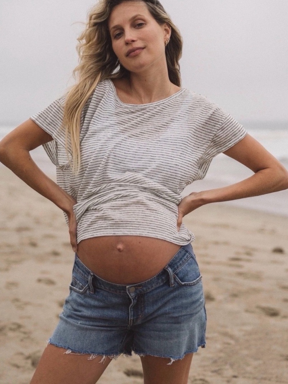 Hatch maternity cut off Jean shorts 27